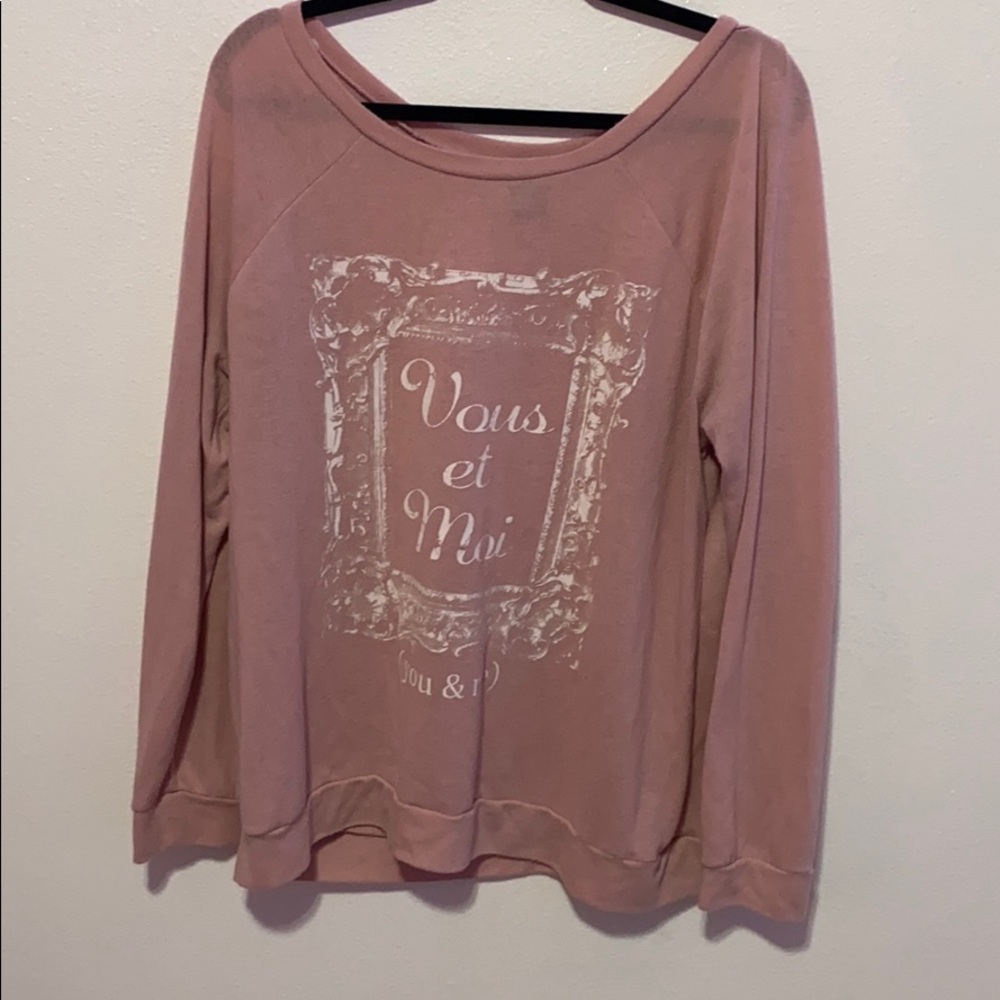 Pink long sleeve sweater size 3X